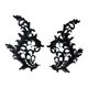thumbnail image 5 of 1 par de apliques de encaje con bordado floral para manualidades de costura y decoración. Negro, 5 of 9