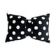 thumbnail image 2 of Almohada lumbar de terciopelo de lunares con lazo desmontable, 50 x 33 cm, suave y decorativa, para sala de estar, dormitorio y oficina | Funda extraíble y lavable., 2 of 5
