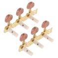 thumbnail image 4 of 2pcs Triple Button Classical Guitar String Tuning Pegs Tuners Machine Heads for 6 String Guitar (Brown Red Head), 4 of 8