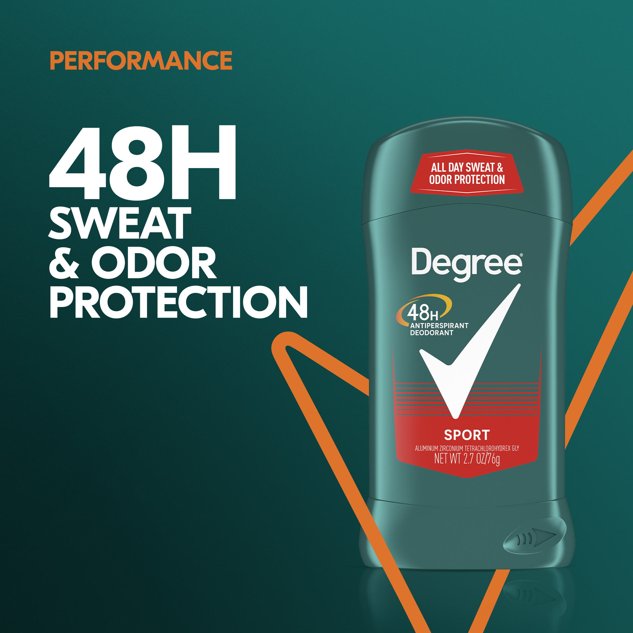 Degree Long Lasting Men's Antiperspirant Deodorant Stick Twin Pack, Sport, 2.7 oz - image 4 of 9