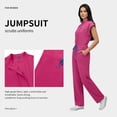thumbnail image 2 of Niaahinn Women's Medical Scrub Jumpsuit - Mandarin Collar, with Drawstring Waist for Nursing Uniforms, 2 of 7