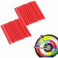 thumbnail image 1 of 2Sets/24Pcs Bicycle Wheel Spoke Reflector Mount Clips Warning Reflective Strip Tube Special for Night Cycling Riding, Red, 1 of 7