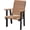 Black, Cedar, variant on DutchCrafters Modern Horizontal Slat High Back Poly Outdoor Patio Chair