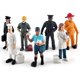 thumbnail image 2 of Juego de figuras profesionales en miniatura, 7 piezas, figuras de PVC para niños, 2 of 3