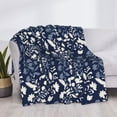 thumbnail image 3 of Honeii Plant print throw blanket, crafted from cozy cotton flannel, offers versatile home decor as a bedding suitable for all seasons.-60"x50", 3 of 6