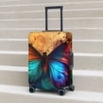 thumbnail image 6 of Hirioo Vibrant Rainbow Butterfly A for Elasticity Suitcase Cover (No luggage Included) Durable Luggage Protector Fits 18-32 Inch Luggage-X-Large, 6 of 7