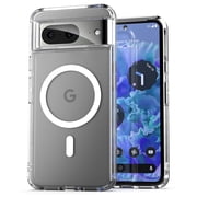 Encased Magnetic Case Designed for Google Pixel 8 - Compatible with MagSafe Charging & Accessories (Clear)