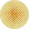 thumbnail image 1 of Ahgly Company Machine Washable Indoor Round Transitional Sun Yellow Area Rugs, 3' Round, 1 of 7