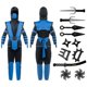 thumbnail image 3 of Disfraz de ninja Spooktacular Creations, azul, para niños y niños, 3 of 7