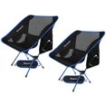 thumbnail image 1 of 2 Pacs Small Folding Camping Chairs in Sports& Outdoors, Travelling Collapsible Adult Chair Lawn Chairs with Carry Bag,Dark Blue, 1 of 8
