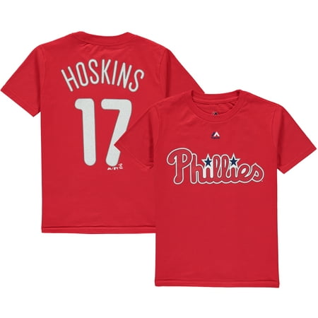 Rhys Hoskins Philadelphia Phillies Majestic Youth Player Name & Number T-Shirt - (Best Young Baseball Players)