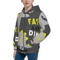 thumbnail image 2 of Kdxio Cute Dinosaur Pattern Kids Boys Girls Zip Up Hoodie 3D Printed Hooded Sweatshirt Hoody Coat with Pocket 7-12 Y-Small, 2 of 6