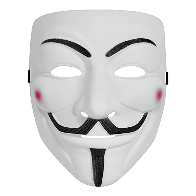 máscaras anónimas Vendetta Hacker máscara para disfraz adulto para fiestas de máscaras Halloween cosplay Guy máscaras para Halloween