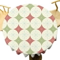 thumbnail image 6 of Red Green Stars Tablecloth, Mid Century Abstract Geometric 1950s Christmas Stars Diamonds Table Cloth Cover for Dining Room Kitchen Decoration Round(60x60in), 6 of 6
