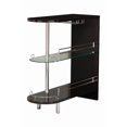thumbnail image 2 of Coaster Table de Bar en Métal Noir Brillant et Chrome, 2 of 5