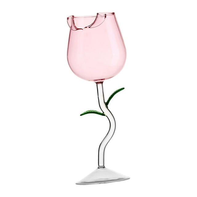 Cocktail Glass 280ml Martini Glass Creative Clear Cups Champagne Glass Flute for Pink
