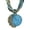 Blue, variant on Rhinestone Inlaid Peacock Round Faux Opal Pendant Necklace Black