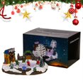 thumbnail image 1 of Adornos navideños de resina con luz LED, caja de música navideña para escritorio, regalo de Navidad., 1 of 1
