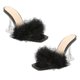 thumbnail image 2 of High Heel Shoes Female Sandals Women Black Durable Non-slip Sole Easy to Put On and Take Off 1 Pair, 2 of 3