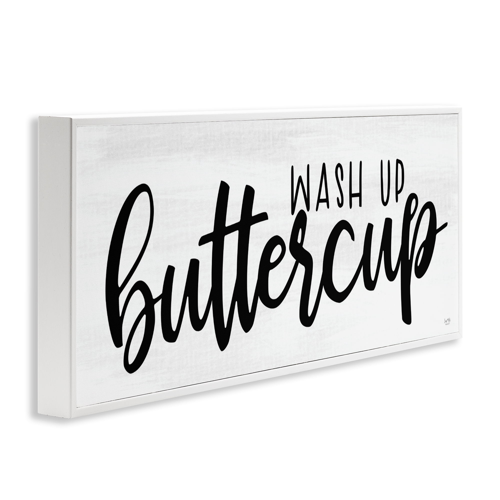 Stupell Industries Wash Up Buttercup White Framed Giclee Art, design by Lux + Me Designs