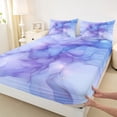 thumbnail image 3 of Homewish Gradient Marble Twin Sheet Sets 3pcs for Boys Girls,Abstract Stone Pattern Twin Fitted Sheet Microfiber,Marbling Watercolor Breathable Flat Sheet,Breathable Home Decor, 3 of 7