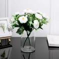 thumbnail image 6 of Efavormart 4 Bushes - 12" White Peony Flower Bouquet - Artificial Arrangements With Realistic Soft Texture - Perfect for Table, Wedding, Party, Event, Centerpieces, Vases, Backdrops, 6 of 11