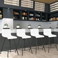 thumbnail image 2 of Andeworld 30" Swivel Bar Stools with Back Modern Plastic Metal Barstools Set of 4 White, 2 of 6
