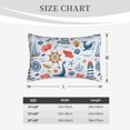 thumbnail image 6 of Bixox Watercolor Nautical Printed Pillow Protector,Super Soft Ideal for Home,Guests,Rentals - 16"x24", 6 of 8