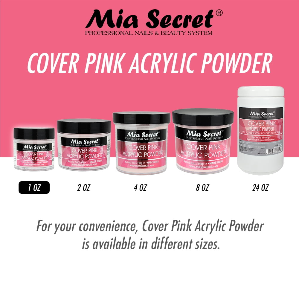 Mia Secret Professional Acrylic Nail System Pink Acrylic Powder 1 OZ
