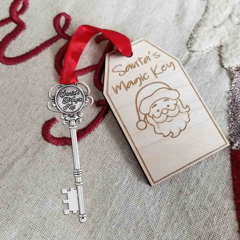 Bvgfsahne Santa's Key for House with No Chimney Ornament Santa Key Santa Clause Decoration Santas Key (Hangs), Kids Unisex, Size: As Shown, Beige