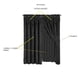 thumbnail image 2 of Conjunto de cortinas de ventana de 2 paneles (120" de ancho x 84" de largo) con cenefa, respaldo transparente y 2 borlas. Conjunto de cortinas de seda sintética brillante. Cortinas con bolsillo para, 2 of 3