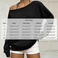 thumbnail image 3 of Black Off The Shoulder Tops for Womens Preppy Y2K College Teen Slouchy Drop Shoulder Sweatshirts Long Sleeve Waffle Pullover Clothes 2026, 3 of 5