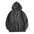 thumbnail image 3 of Vrorvz Womens Hooded Sweatshirt Drawstring Long Sleeve Sweatshirts Casual Loose Soft Lounge Top with Pockets, 3 of 5