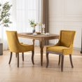 thumbnail image 2 of Set of 2 Ultra Side Fabric Dining Chair, Kitchen Side Chair, Wooden Accent Chair with High Back, Nailhead Trim, 2 of 9