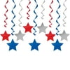 Unique Industries Fourth of July Party Streamers, 9 Count (4" x 26")