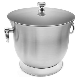 Chef Craft Secchiello Ghiaccio Martellato 2qt | Doppia Parete Acciaio Inox Con Pinza