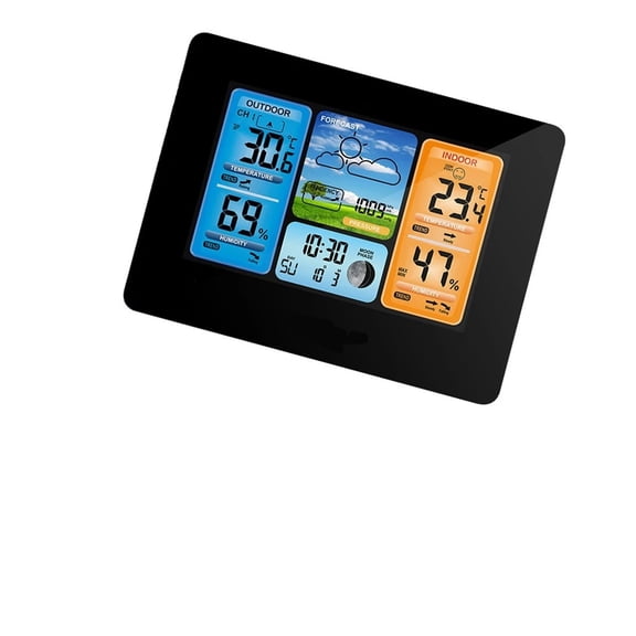 Weather Station Thermometer Hygrometer Barometer Alarm Clock Weather Forecast Wireless Sensor ,Real-Time
