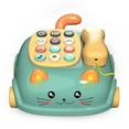 thumbnail image 2 of Baby Cartoon Telephone Toy, Cute Cat Face Sound Light Early Learning Simulated Telephone Toy  For Toddler, 2 of 8