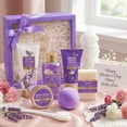 thumbnail image 4 of Spa Luxetique Gift Sets for Women, 8 Pcs Relaxing Lavender Gift Baskets for Birthday Day Gifts Idea, Bath and Body Self Care Kits, 4 of 10