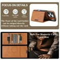 thumbnail image 6 of Designed for iPhone 17 Pro Wallet Case,2-in-1 Magnetic Detachable Card Holder,Compatible with Mag-safe,With Kickstand,PU Leather Anti-Scratch Shockproof Rugged Phone Case,Brown, 6 of 10