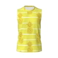 thumbnail image 6 of Lsque Gold Pineapple Print Men's Cotton Blend Sleeveless Muscle Shirts (S-3XL)- Moisture Wicking, Odor Protection, UPF 30+,Large, 6 of 8