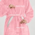 thumbnail image 4 of Fantaslook Oversized Wearable Blanket Hoodie, Long Flannel Sherpa Fleece Blanket Hoodie Sweatshirt for Adults Women Men, Plush Blanket with Hood, Pocket & Sleeves, 4 of 6