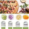 thumbnail image 3 of ONCE FOR ALL Mandoline Food Slicer, Stainless Steel Adjustable Vegetable Slicer Chopper, Multifunctional Onion Potato Garlic Cucumber Cutter for Kitchen, Light Blue, 3 of 7