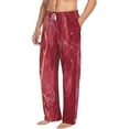 thumbnail image 2 of Bingfone Abstract Red Marble Mens All Over Print Sleep Pajama Pants-Medium, 2 of 9