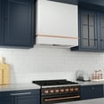 thumbnail image 6 of Akicon Range Hood 30 Inch, 600 CFM Stainless Steel Vent Hood with Powerful Range Hood Insert, Modern Square Kitchen Hood with 3 Speed Control, LED Lights, Baffle Filters, Wall Mounted (AK-HS30HA-SWC), 6 of 7