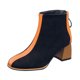 thumbnail image 1 of NECHOLOGY Botas Mujer Adulto Femenino Zapatos Botines mujer Botines de tacón grueso con cremallera trasera y panel de gamuza retro a la moda para mujer (Black, 8), 1 of 7