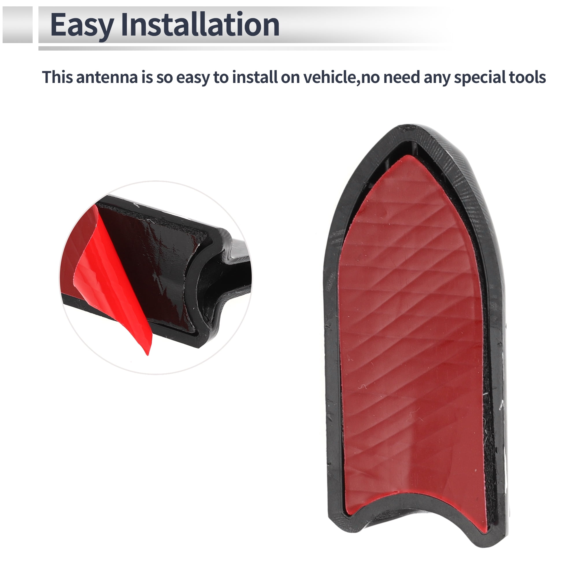 Unique Bargains Universal Shark Fin Dummy Antenna Mount 2.1" Aerial Black 2.1"