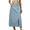 Light Blue, variant on LYMAYTER Women Jean Skirt Casual Side Slit Denim Skirt High Waisted Button Mid-Length Skirt with Pockets