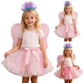 thumbnail image 6 of DHFJKG Layered Tulle Tutu Skirt For Girls Sequins Princess Party Carnival Dance Performance Skirts With Wings Headband 3 Piece Set Cozy Skirt, 6 of 6