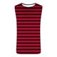 thumbnail image 4 of Camiseta sin mangas de cuello redondo para hombre, con estampado de rayas, informal, deportiva, elástica, de moda, de poliéster., 4 of 5